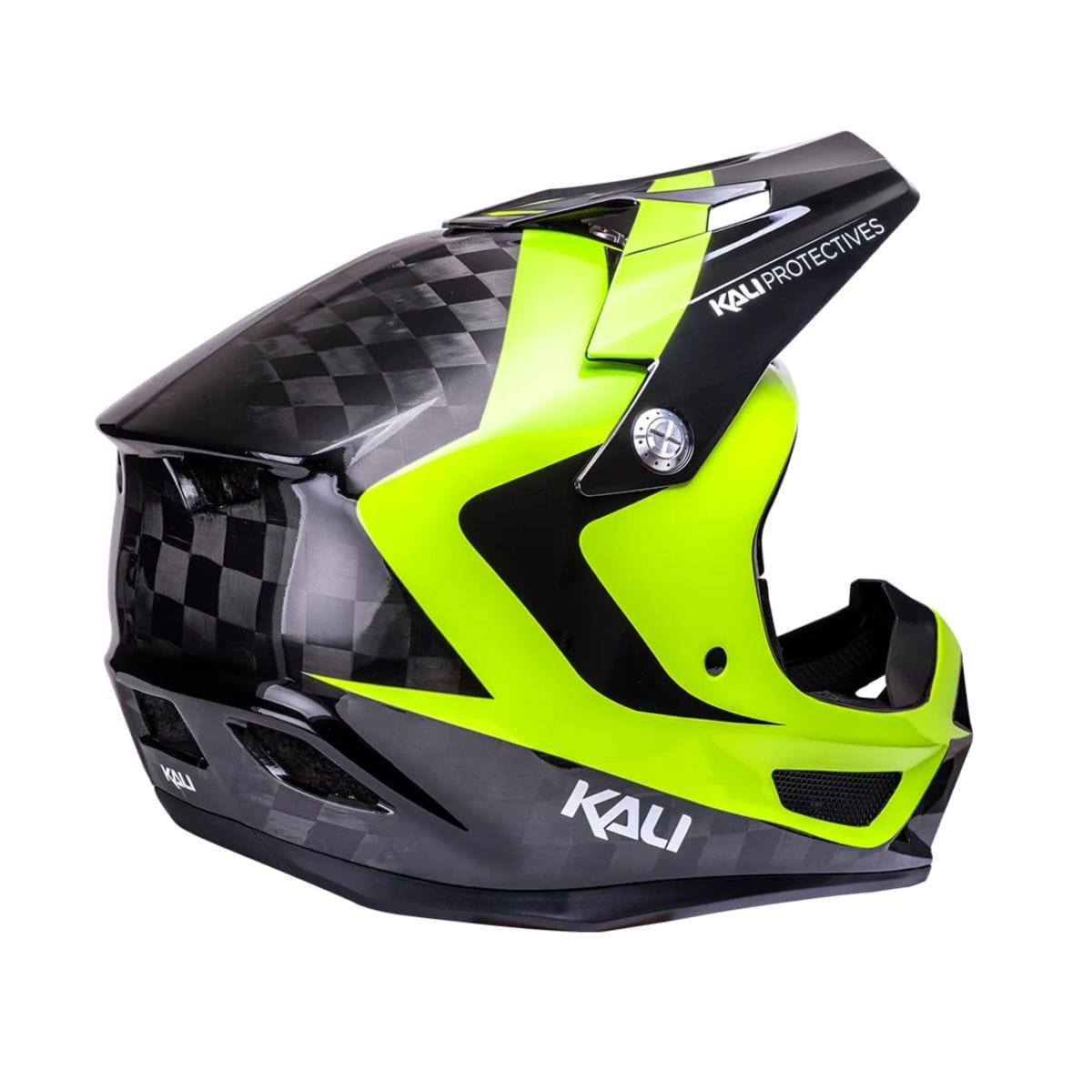 Kali Protectives Trinity Carbon Full Face Helmet Gloss Black/Fluo Yellow