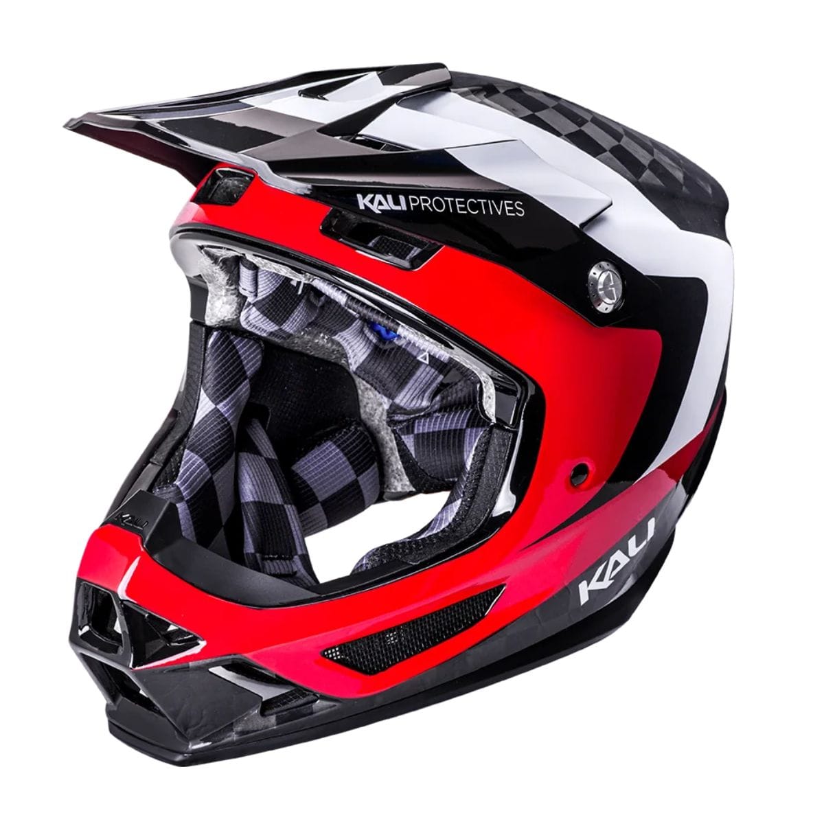 Kali Protectives Trinity Carbon Full Face Helmet Gloss Black/Red/White